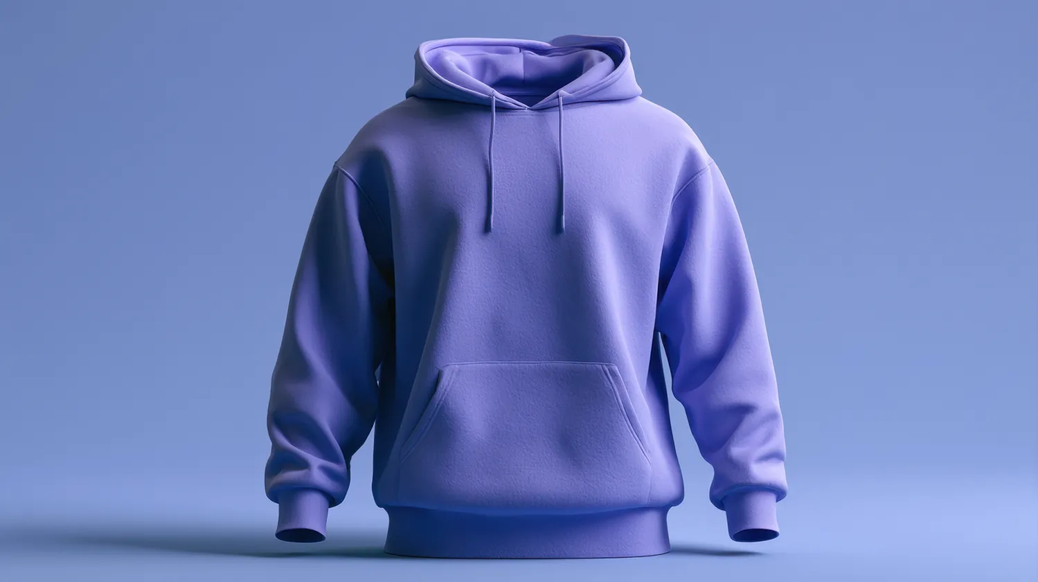 Stitched, not printed — Hoodie, back, 260 mm wide