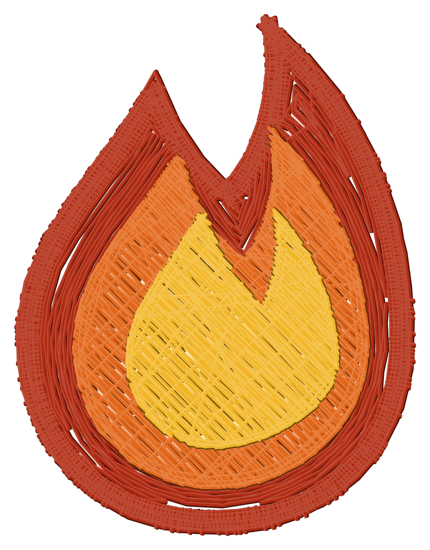 Flame – 39.7 × 52 mm, 3 054